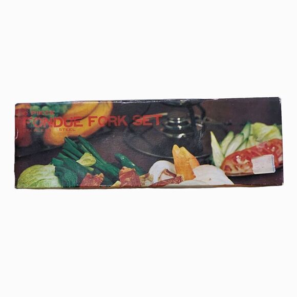 Vintage 60s Fondue Forks New in Box - Picture 1 of 11